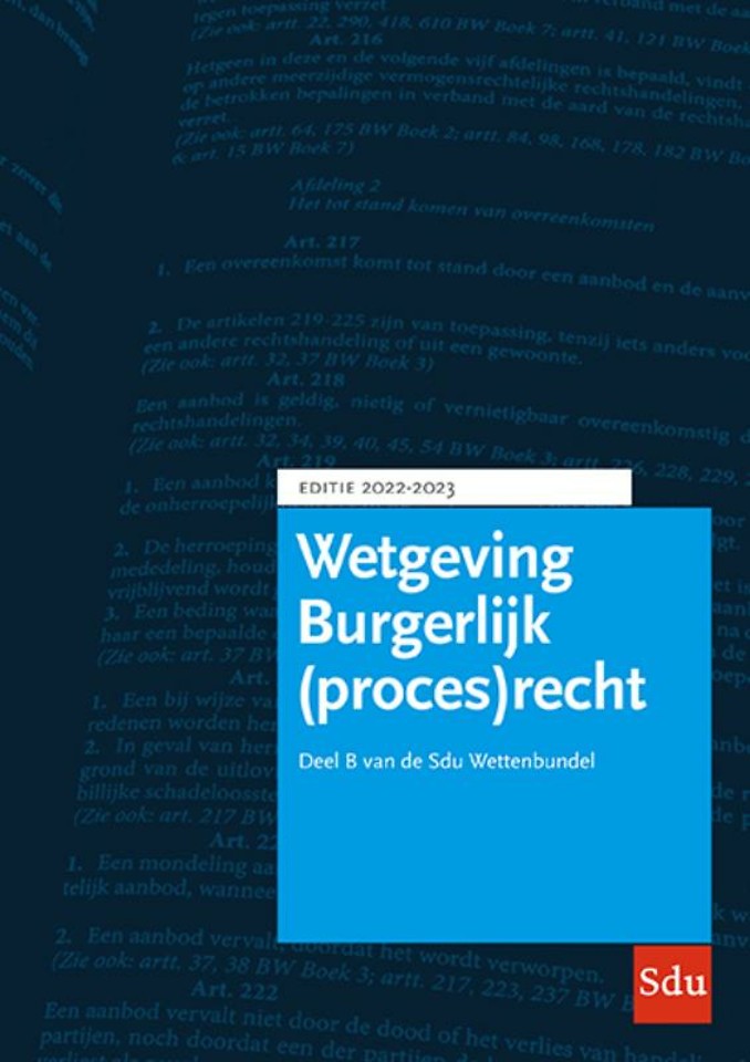 Sdu Wettenbundel Burgerlijk (proces)recht 2022-2023