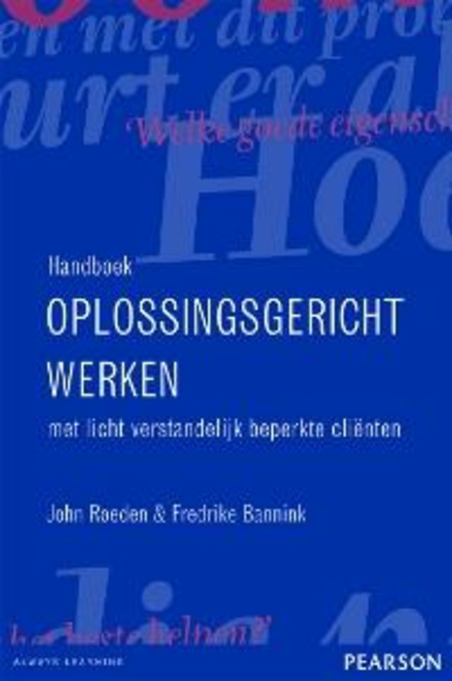 Handboek oplossingsgericht werken met licht verstandelijk beperkte clienten